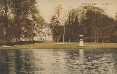 130556 Gezicht in het park met vijver van het landhuis De Breul (Driebergseweg 17) te Zeist.